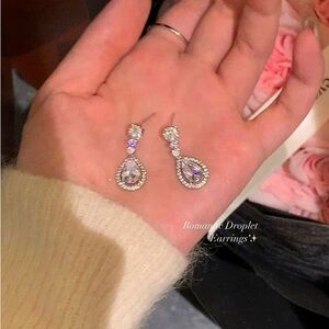 Urban Outfitters Elegant Silver Drop Earrings